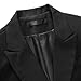 Lamgool Women Suit 2 Pieces Set One Button Lady's Business Formal Peak Lapel Blazer and Pants for Work (Black, Medium)