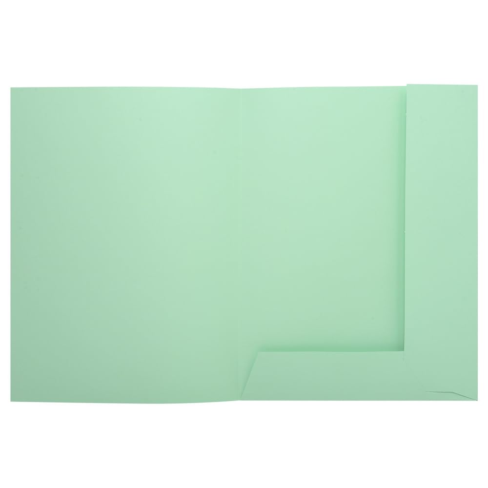 Exacompta 335004E Teczka na dokumenty Super, 2 klapy, wykonana z kartonu 210g/m², praktyczna i wytrzymała, na dokumenty A4, teczka na prospekty, 50 sztuk kolor zielony