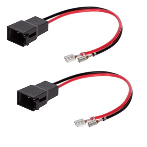 Sound Way - 2 x Câbles Adaptateur Faisceau cosse connecteurs fiche pour Haut-parleurs Enceintes Voiture Compatible avec Opel, Renault, Rover, Seat, Skoda, Volvo,...