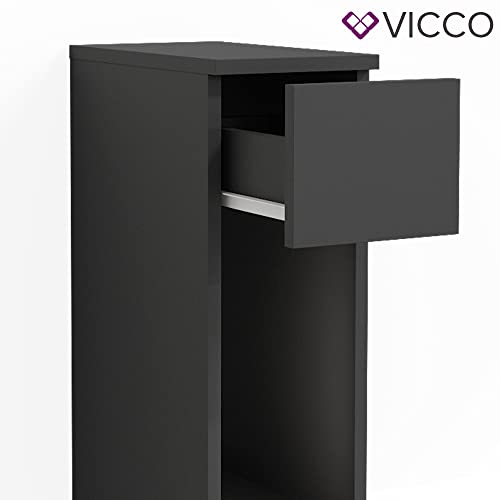 Vicco comodino camera da letto Enton, Nero, 20 x