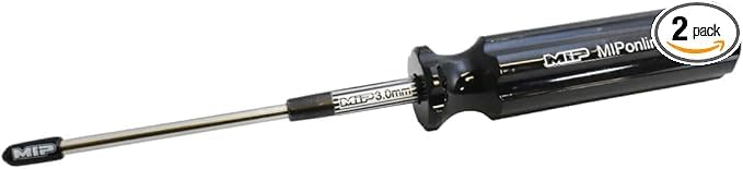 MIP Metric Hex Screw Driver RC Tools Kit Hexagon Screwdriver for Traxxas Arrma Axial Losi Redcat RC Quadcopter Helicopter FPV Racing Drone Models (3.0mm Ball End Black Edition)