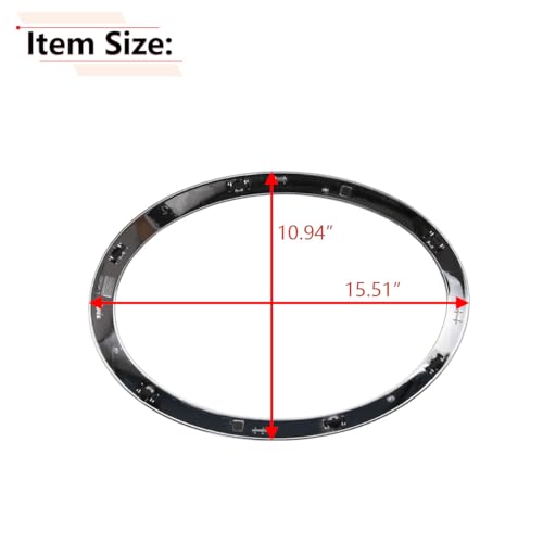 RLB-HILON Headlight Trim Ring Compatible with MINI Cooper F55 F56 F57 2014 2015 2016 2017 2018 2019 2020 2021 Year, 1Pair Chrome Headlight Bezel for Driver and Passenger Side
