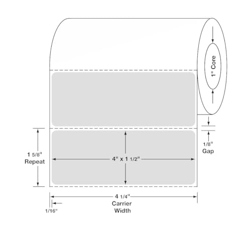 Centurion Thermal Transfer Labels with 1" Core