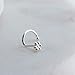 Fashion Art Jewelry Sterling Silver Nose Stud Screw Shaped Nose Ball, Flower, Triangle Nostril Corkscrew Piercing for Women Men Left or Right Side Handmade (Flower Screw | Left Side)
