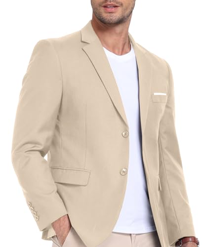 AIBUYTA Mens Suit Jacket Slim Fit Blazer for Men Business Suit Blazer Lightweight Casual Sport Coats for Daily Summer Wedding