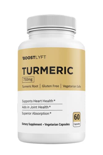 Boost Lyft Turmeric Curcumin With Black Pepper 750Mg - Essential Joint Support Supplement With Bioperine For Maximum Nutrient Absorption, Promotes Immune And Heart Health - 60 Capsules #TOP1