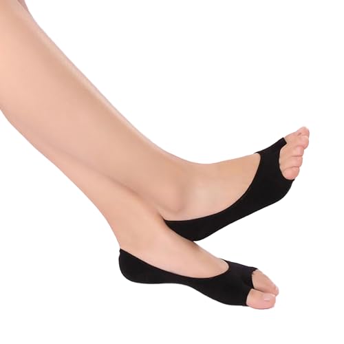 Yoga Socks, Anklet Toeless Pilates Socks with Grips for Women, for Summer Sports, Barre, Pilates, Dance, and Home