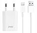 Produktbild LYOS Ladeset 1 Meter [USB Ladekabel und Netzteil] Ladegerät kompatibel mit iPhone 11, Pro, Max, X, Xs, Xr, 8, 8 Plus, 7, 7 Plus, 6, 6s, 6, SE, 5, 5s, iPod, iPad 4, Pro,Mini, 2 in weiß