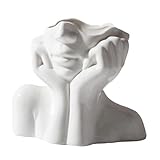 kopf skulptur selber machen Statue-Vase für Damen - Blumen- und Pflanzenarrangement-Behälter, schön und schick, die ein künstlerisches Gefühl für Ihr Zuhause haben.
