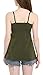 SUIEK Cotton Nursing Tank Tops Maternity Cami with Shelf Bra Breastfeeding Shirts Pregnancy Clothes (Large, Army Green)
