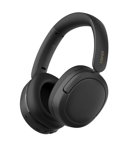 Edifier W800BT SE Auriculares Wireless Over Ear Bluetooth 5.4- SBC AAC - Cancelación de Ruido en Llamadas AI - 45 Horas - Carga Rápida - Modo Gaming - Plegable - Negro (W800BT SE, Negro)