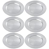 Acan Tradineur - Pack de 6 Bajoplatos Reutilizables Redondos de plástico, Ø 33 cm)