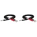 HOSA STP-203 1/4" TRS to Dual 1/4" TS Insert Cable, 3 Meters (Pack of 2)