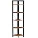 VASAGLE Mensola Angolare a 5 Ripiani, Scaffale ad Angolo, Scaffale Multiuso, Portavasi, Salotto Camera da Letto Studio, 30 x 30 x 150 cm, Stile Industriale, Marrone Vintage e Nero LLS803B01