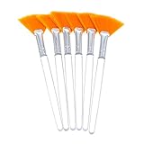 FOMIYES 6Pcs Lüfterbürsten Gesichtsmake- Up- Bürsten Gesicht Applikator Pinselsäure Applikator Pinsel Kosmetische Make- Up- Applikator- Werkzeuge für Schlammcreme (Gelb)