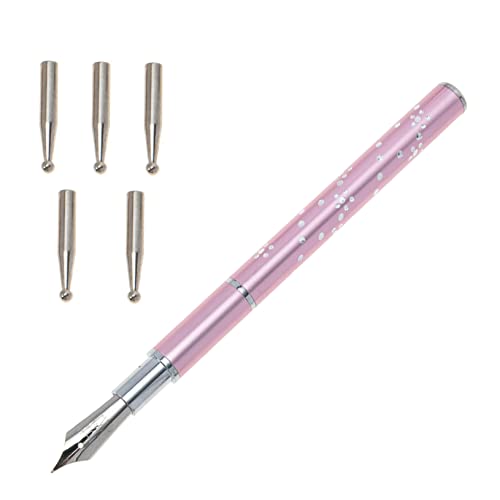 NOLITOY 1 Juego Pluma De Arte De Uñas Pluma De Caligrafía De Uñas Cepillo De Uñas De Detalle Punta De La Uña Cepillos Para Uñas De Gel Herramienta De Punteado Acero Inoxidable