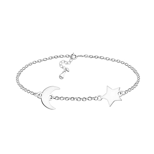 Sofia Milani - Pulsera para Mujeres en Plata de Ley 925 - Colgante de Luna de...