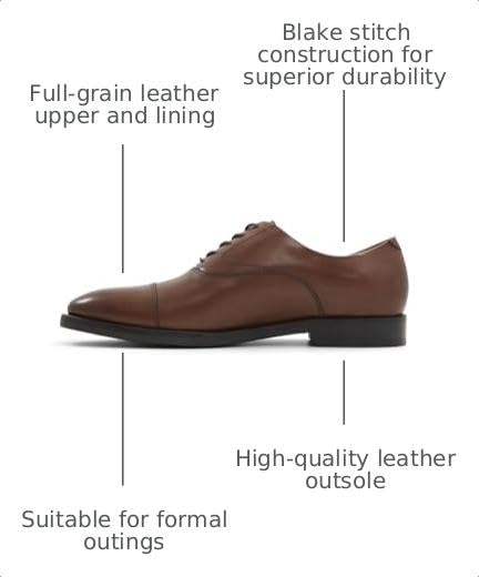 Image of Brooks Brothers Men's Carnegie Leather Oxford Lace-up Dress Shoe