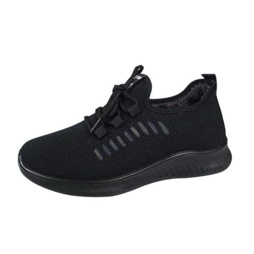 Veemoon 1 Par Zapatos Femeninos para Malla Voladora Mujer Confortable Zapatos Casuales De Malla Zapatillas De Malla Zapatos Deportivos Al Aire Zapatillas Deportivas Negro