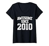 Photo Gallery donna awesome since 2010 gifts 15th birthday 15 year old boy girl maglietta con collo a v Photo Gallery donna awesome since 2010 gifts 15th birthday 15 year old boy girl maglietta con collo a v