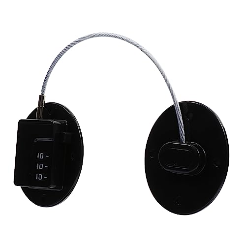 MUSISALY Cerradura de Combinación Multifuncional para Frigorífico Bloqueo Seguro para Diseño sin Taladro Material y Resistente Color Negro Ovalado