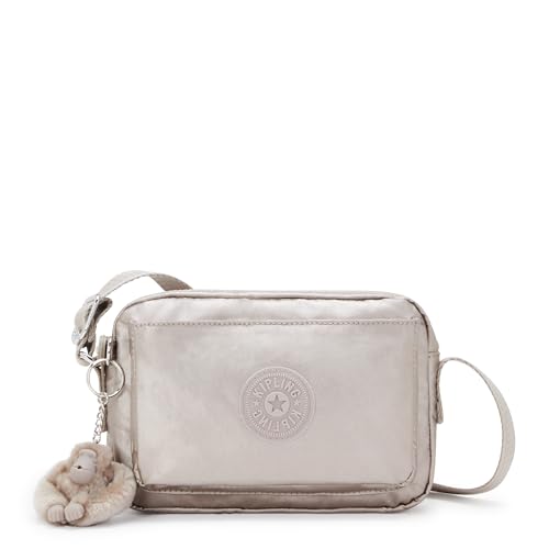 Kipling ABANU Kleine Umhängetasche, Metallic Glow (Silber)