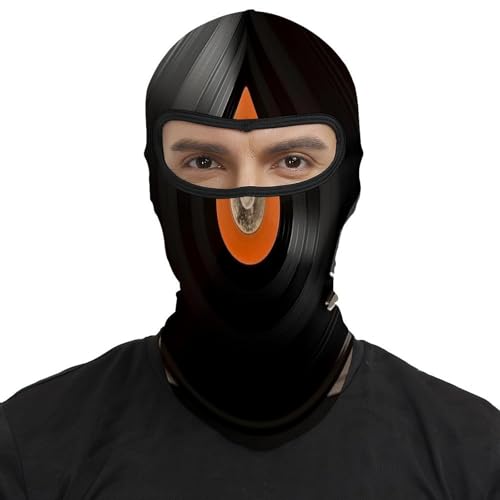 Pasamontaña térmico para hombre y mujer con estampado de disco de vinilo clásico, máscara facial para esquí, motocicleta y clima frío miniatura 2