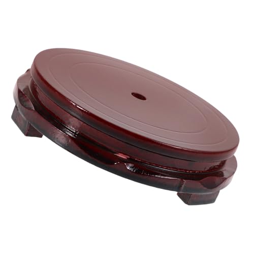 DIYEAH Soporte Redondo de Madera Maciza para Macetas y Jarrones Base Artesanal para Exhibición de Flores Peceras y Manualidades Pedestal Natural para Decoración Hogar y Jardín