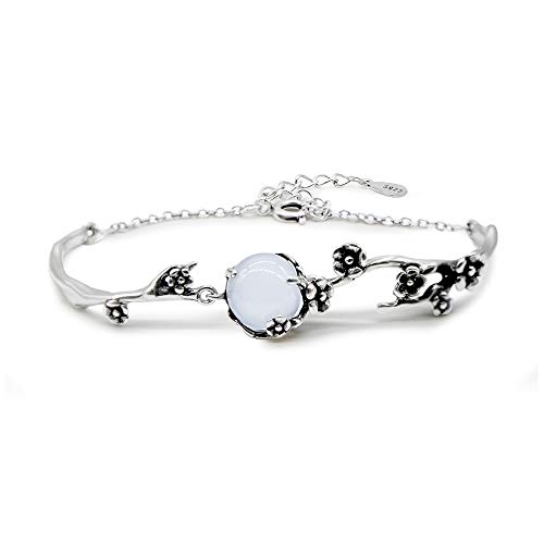 WikiMiu Pulsera para Mujer, Pulsera de Piedra Lunar, Joyería Elegante y única