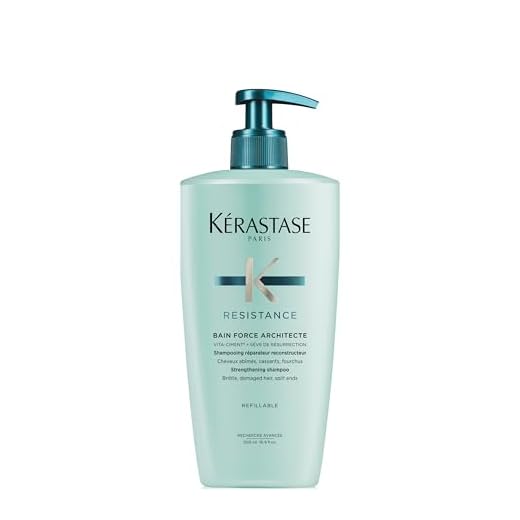 Kérastase | Résistance Force Architecte, Champú Reconstituyente, Para Cabello Dañado y Sobreprocesado, Bain Force Architecte, 500 ml