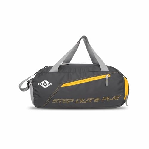Image of NIVIA Sportspace 2.0 Polyester Gym Bag, Unisex Gym Bags, Adjustable Shoulder Bag for Men, Duffle Gym Bags for Men, Sports Kit, Duffle Bags Travel,Capacity-18 litres