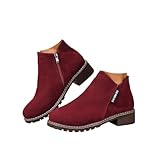 HDGSKPP Ankle Boots for Women Vintage Chunky Heels...
