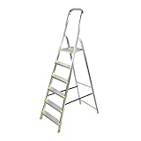 DURCHDACHTE KONSTRUKTION: Die Leiter besteht aus hochwertigem Aluminium, was nicht nur Sicherheit, sondern auch eine langjährige Haltbarkeit der Leiter gewährleistet. Darüber hinaus ist Aluminium vollständig recycelbar, was zum Umweltschutz beiträgt.