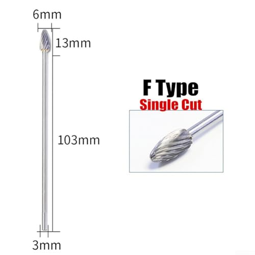 Fresa rotativa para metal con diseño de corte simple de 3mm miniatura 2