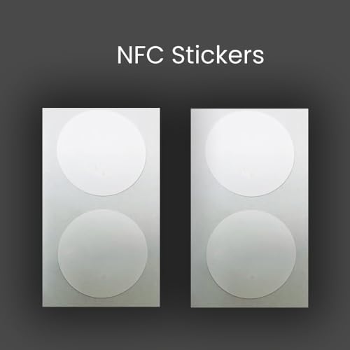 Image of (Pack Of 10) Ntag216 Nfc Sticker Tag A- 888 Bytes Memory | 6X More Storage Than Ntag213 | Rewritable & Durable | Universal Compatibility With Nfc Phones & Readers, 10 Labels