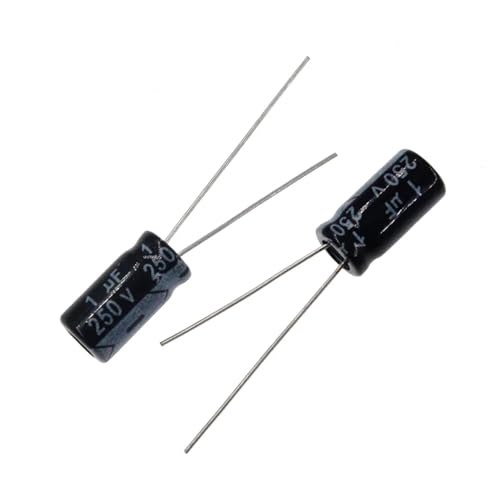 Condensateur 1uF 250V pour réparer une alimentation électrique défectueuse, lot radial en aluminium