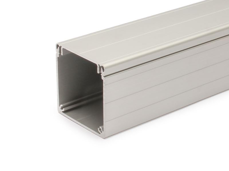 Kabelkanal und Deckel aus Aluminium Profil 60x60 Alu: 1000mm