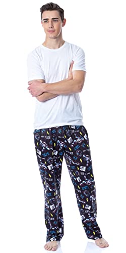 INTIMO MTV Mens' Music Television Moonman '80s Logo Sleep Pajama Pants2