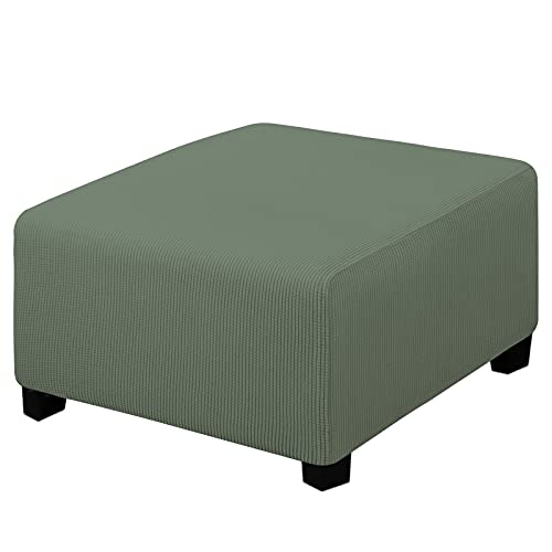Funda otomana elástica lavable para proteger taburete mediano 2