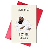 LYMEQING Funny Brother Eww Birthday Card, Humorous Meme Birthday Gift Card for Him Friend Cousin Coworker (How Old Brother Urghhh)