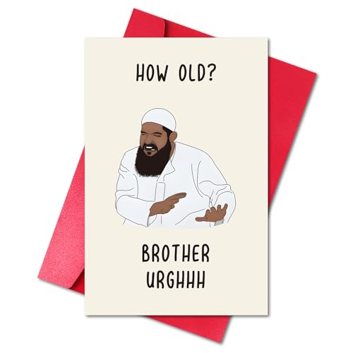 LYMEQING Funny Brother Eww Birthday Card, Humorous Meme Birthday Gift Card for Him Friend Cousin...