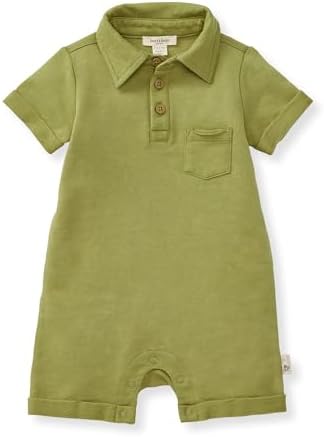 Burts Bees Baby Baby Boys Romper - Made with 100% Organic Cotton, One-Piece Outfit Boy Clothes for Sizes Newborn to 24 Months