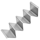 Taco-Halter – Taco-Ständer für 4 Tacos | Tortilla-Tablett aus Edelstahl | 4-Gitter Edelstahl-Burrito-Gestell | spülmaschinenfeste Taco-Schalen-Halterung für Zuhause, Restaurant, Cafés, Restaurant