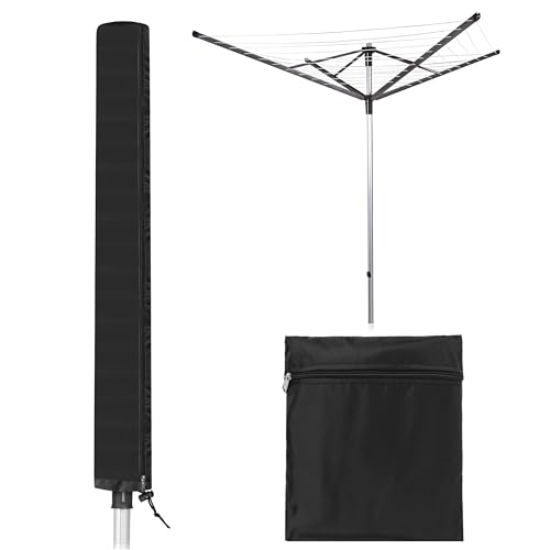Housse Sechoir Parapluie Exterieur, Housse Seche Linge Parapluie pour Brabantia, Housses de Protection Imperméable 420D Oxford avec Fermeture Eclair pour...