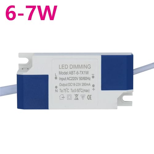 Driver LED dimmable 6-7W AC220-240V transformateur de courant constant bleu