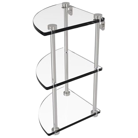 Allied Brass Three Tier Corner Glass Shelf Cover