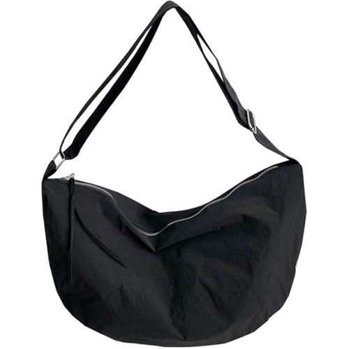 Teclado Nylon Crossbody Bag Plain Dumpling Messenger Bag Casual Shoulder Bag Purse Travel Daypacks