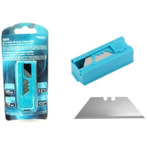 Lâminas Estilete Trapezoidal 19mm 12 Peças Estojo Plástico