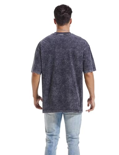 3 Pack Oversized T Shirts for Men Stone Washed Vintage Graphic Tees Heavyweight Cotton Shirts Loose Fit Casual Tshirts3