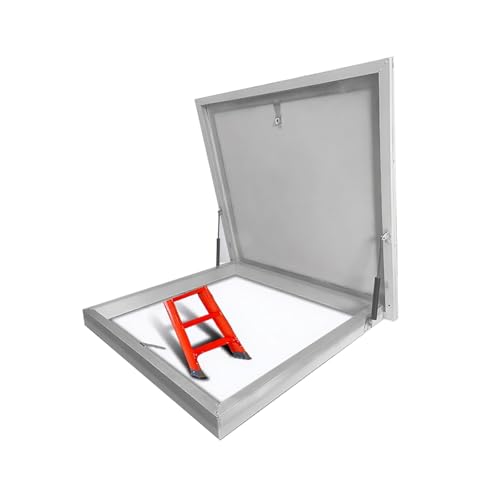 Boca de acceso de aluminio 75 x 75 cm para trampilla de techo con escotilla de escape de seguridad industrial 2